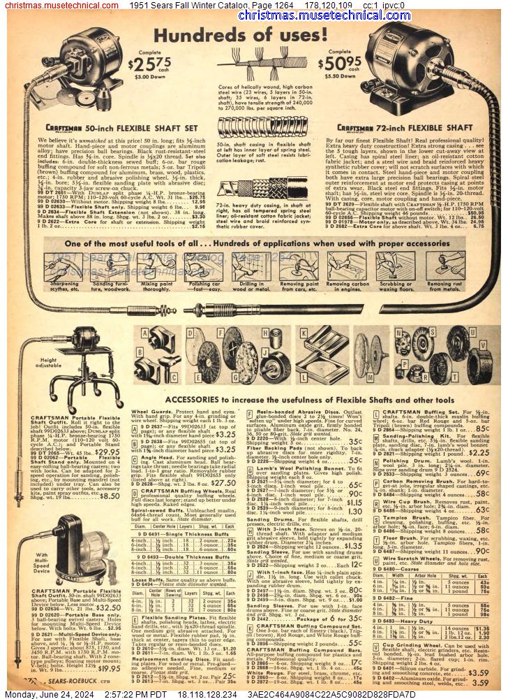 1951 Sears Fall Winter Catalog, Page 1264