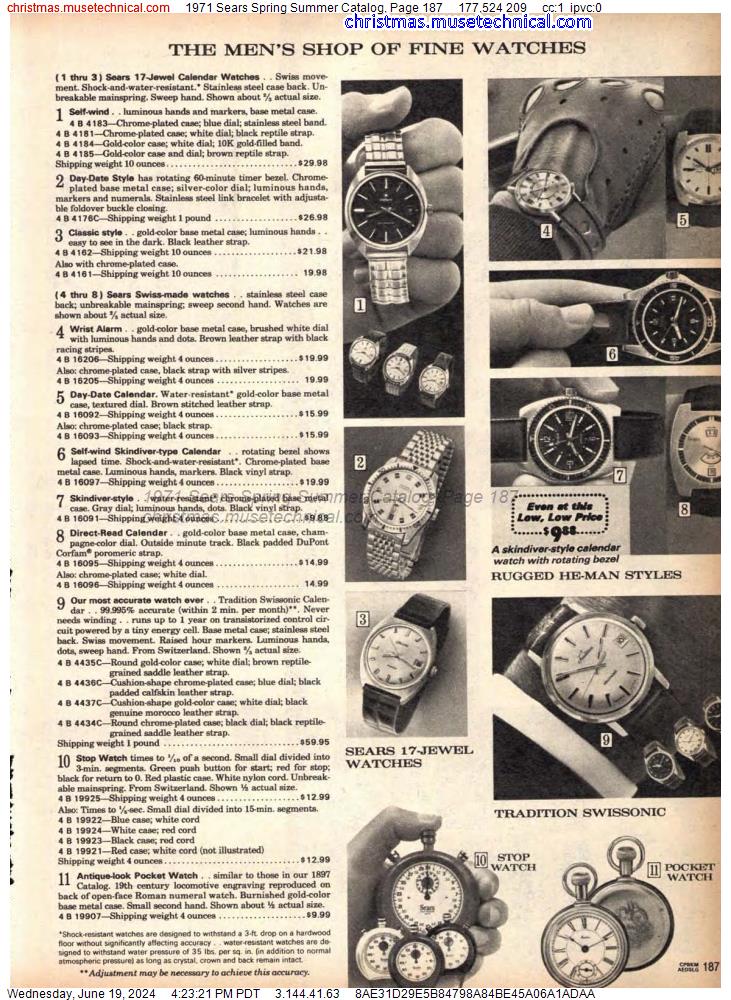 1971 Sears Spring Summer Catalog, Page 187