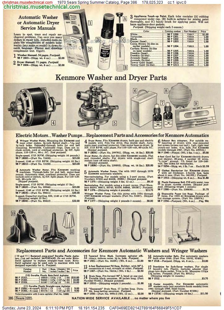 1970 Sears Spring Summer Catalog, Page 386
