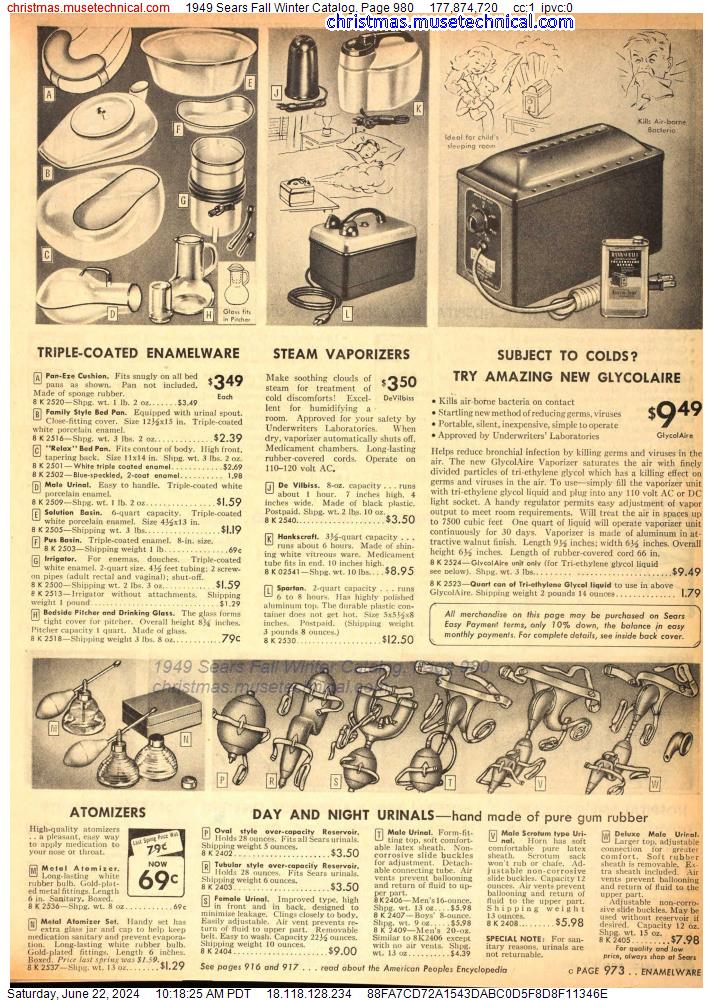 1949 Sears Fall Winter Catalog, Page 980