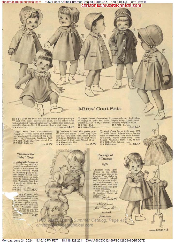 1960 Sears Spring Summer Catalog, Page 415