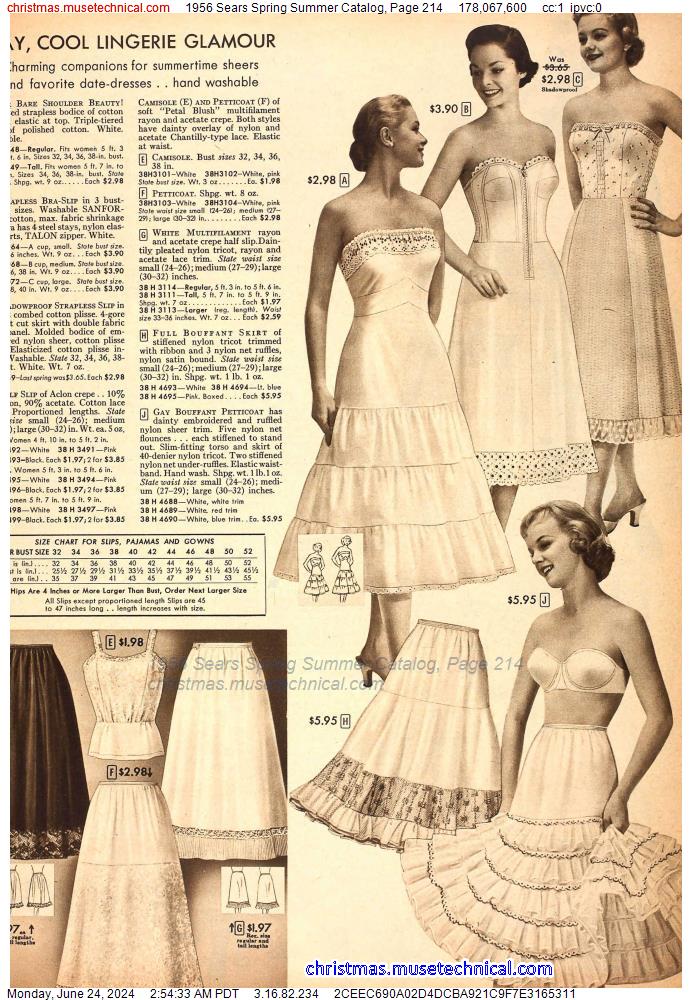 1956 Sears Spring Summer Catalog, Page 214