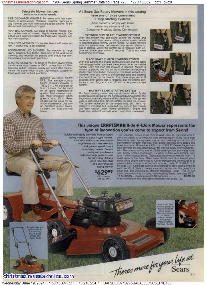 1984 Sears Spring Summer Catalog, Page 723