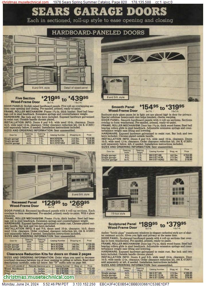 1976 Sears Spring Summer Catalog, Page 820