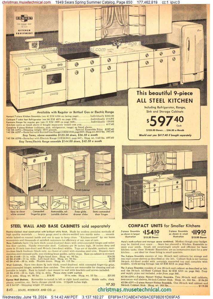 1949 Sears Spring Summer Catalog, Page 850