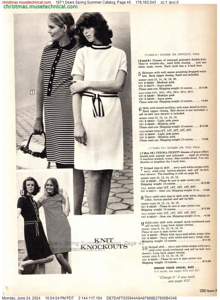 1971 Sears Spring Summer Catalog, Page 45