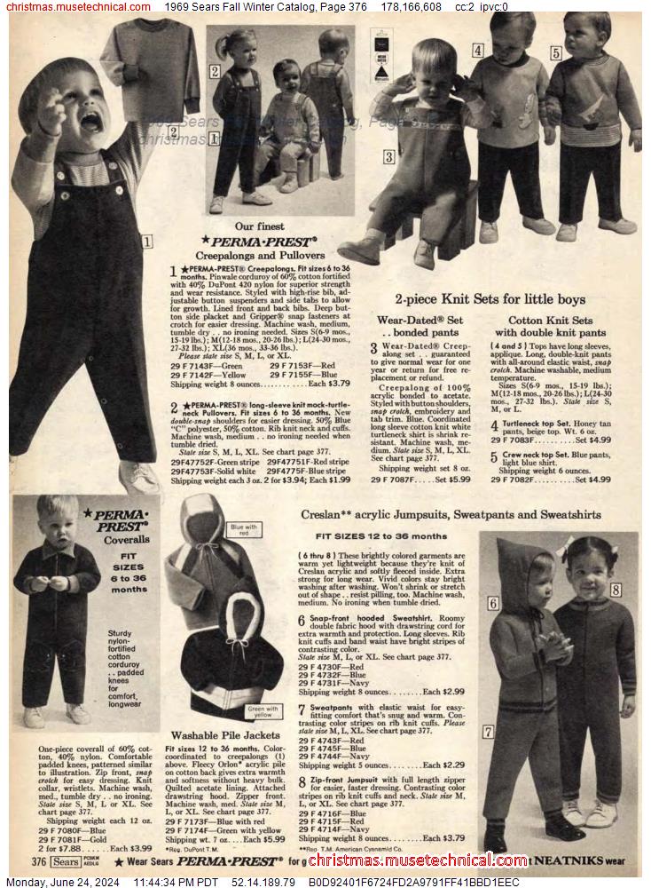 1969 Sears Fall Winter Catalog, Page 376