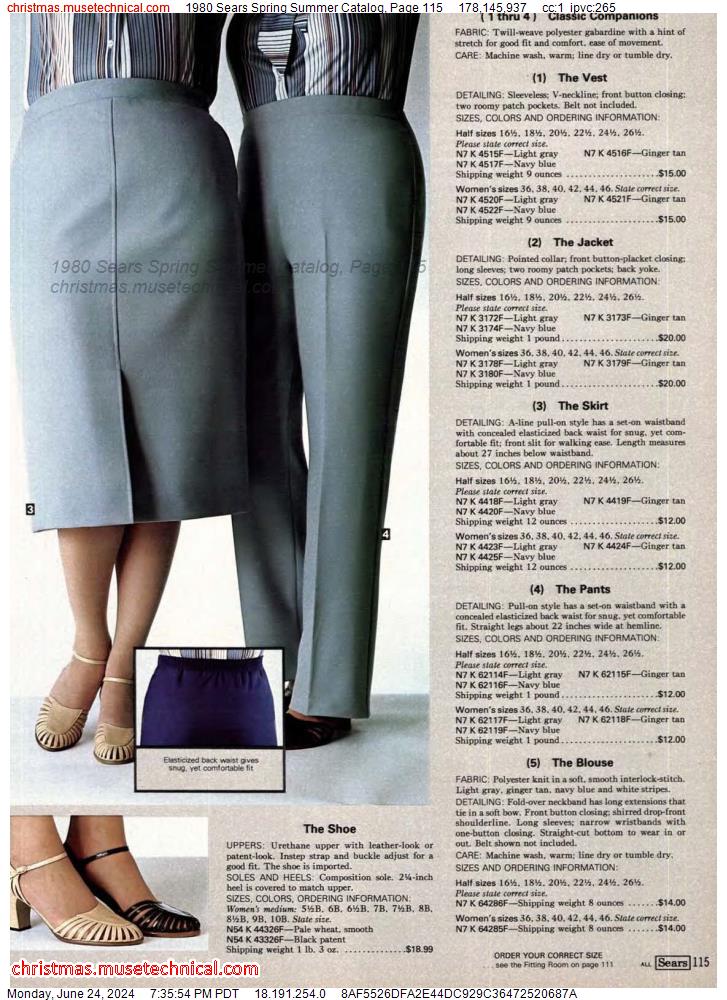 1980 Sears Spring Summer Catalog, Page 115