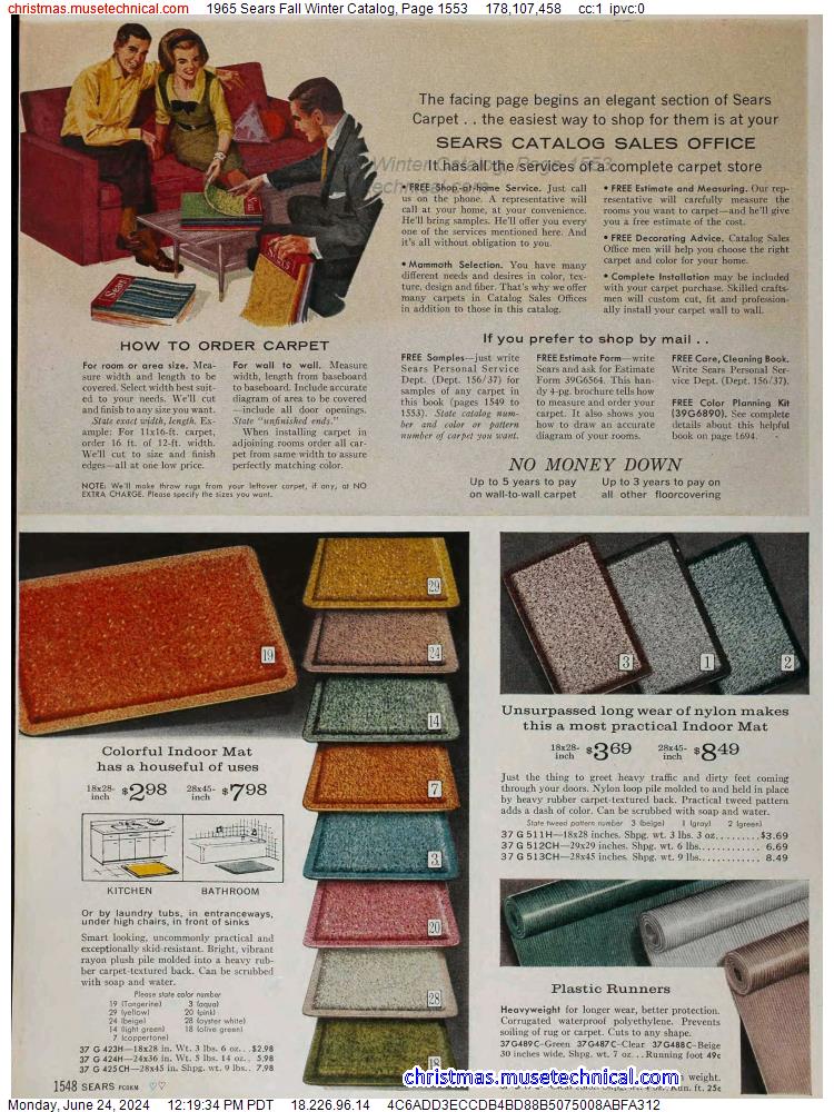 1965 Sears Fall Winter Catalog, Page 1553