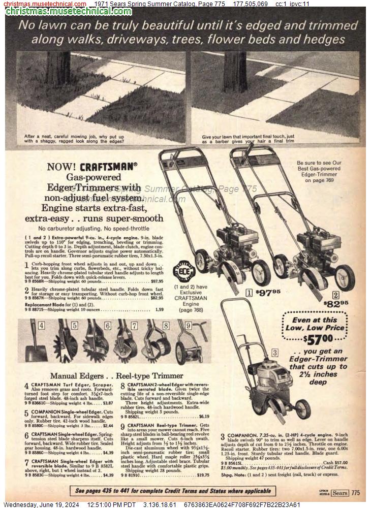 1971 Sears Spring Summer Catalog, Page 775