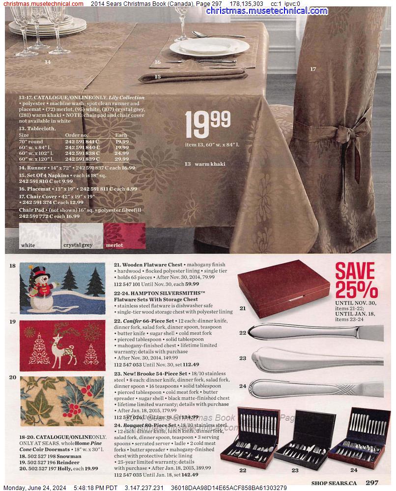2014 Sears Christmas Book (Canada), Page 297