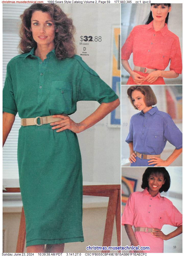 1990 Sears Style Catalog Volume 2, Page 59