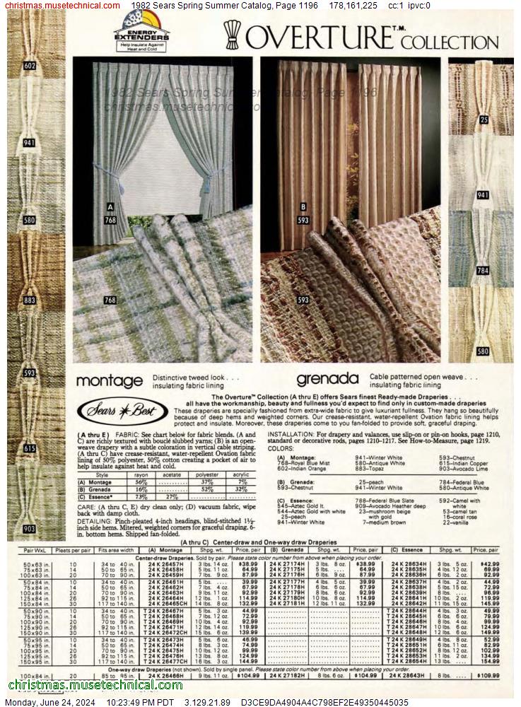 1982 Sears Spring Summer Catalog, Page 1196