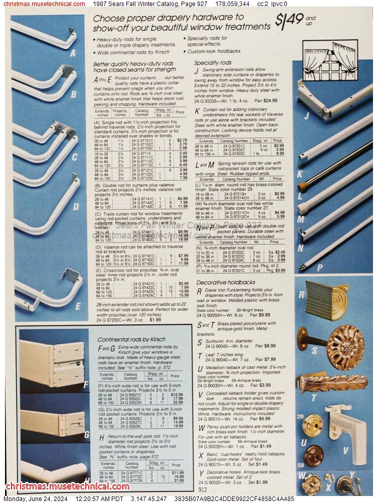 1987 Sears Fall Winter Catalog, Page 927