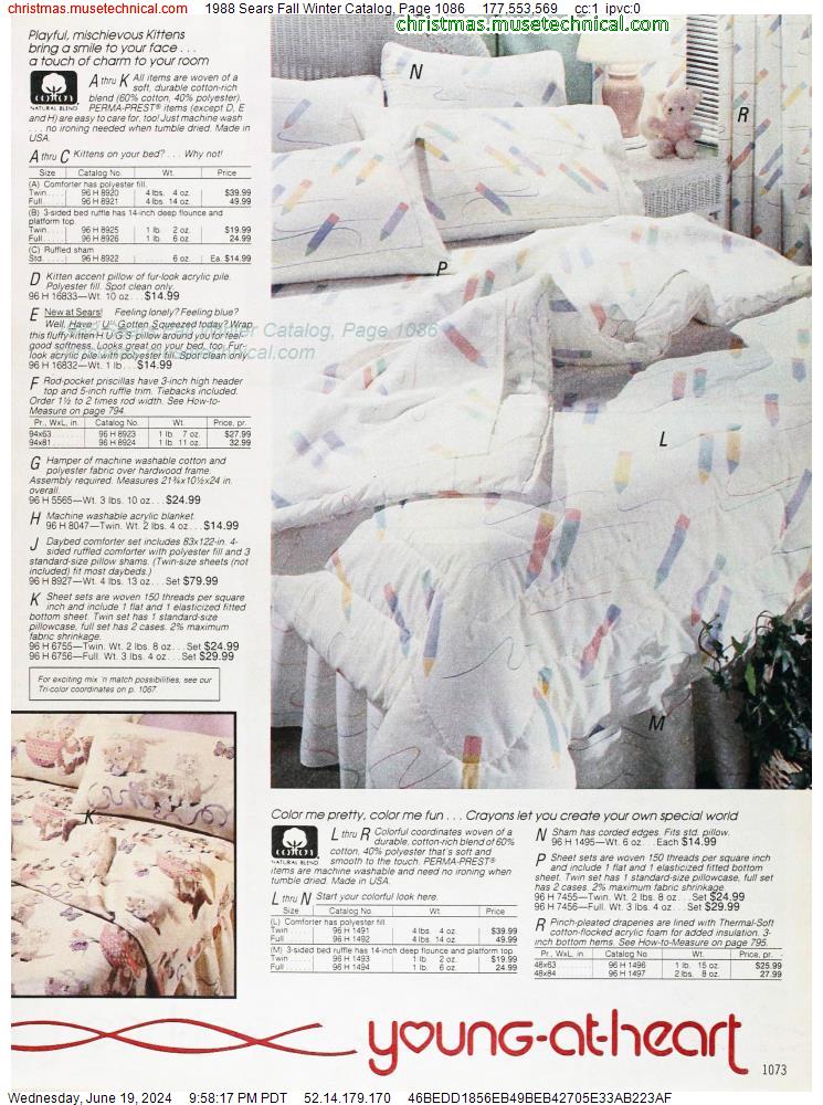 1988 Sears Fall Winter Catalog, Page 1086
