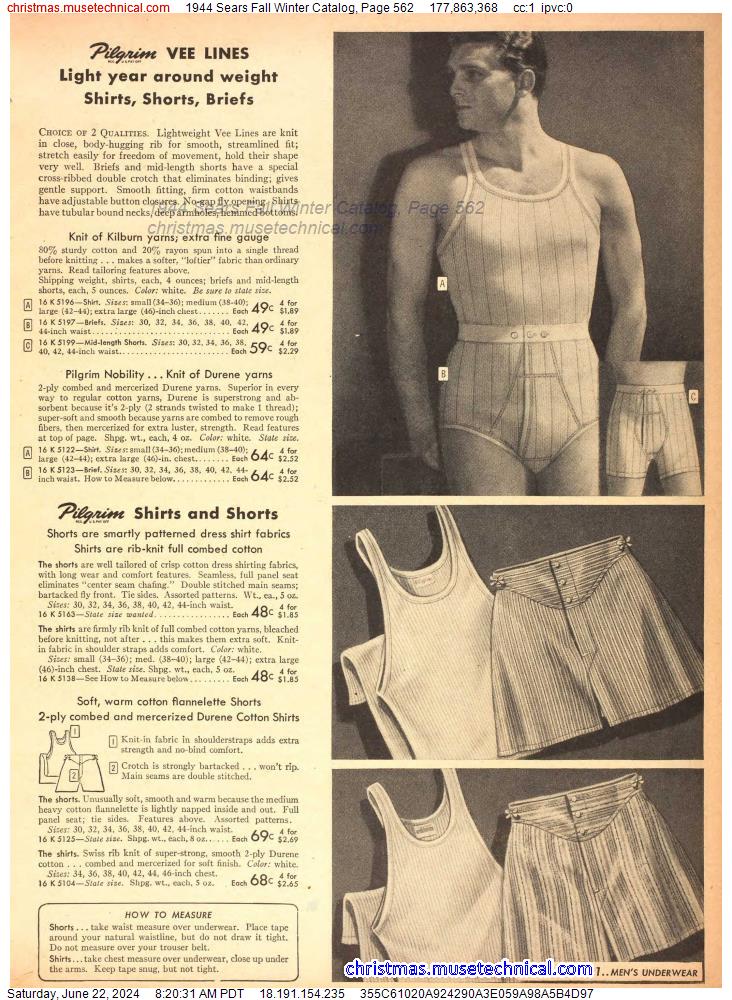 1944 Sears Fall Winter Catalog, Page 562