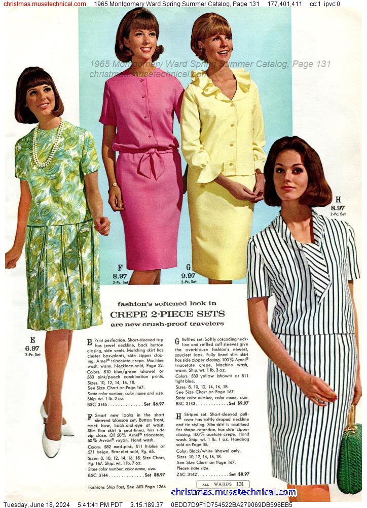 1965 Montgomery Ward Spring Summer Catalog, Page 131