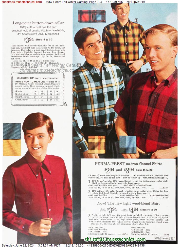 1967 Sears Fall Winter Catalog, Page 323