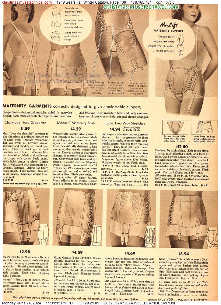 1948 Sears Fall Winter Catalog, Page 409