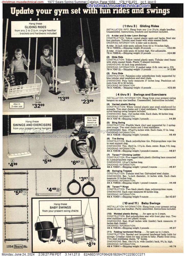 1977 Sears Spring Summer Catalog, Page 1056
