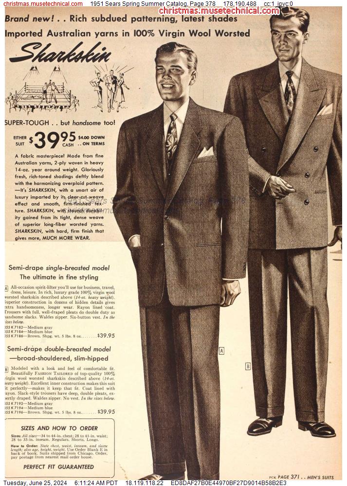 1951 Sears Spring Summer Catalog, Page 378
