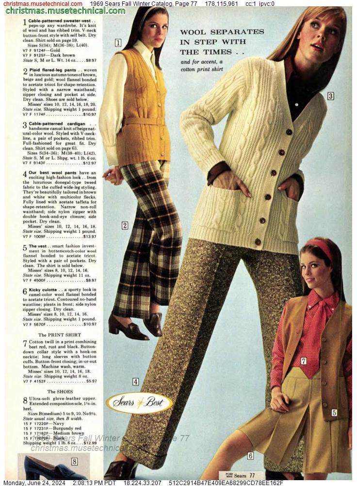 1969 Sears Fall Winter Catalog, Page 77