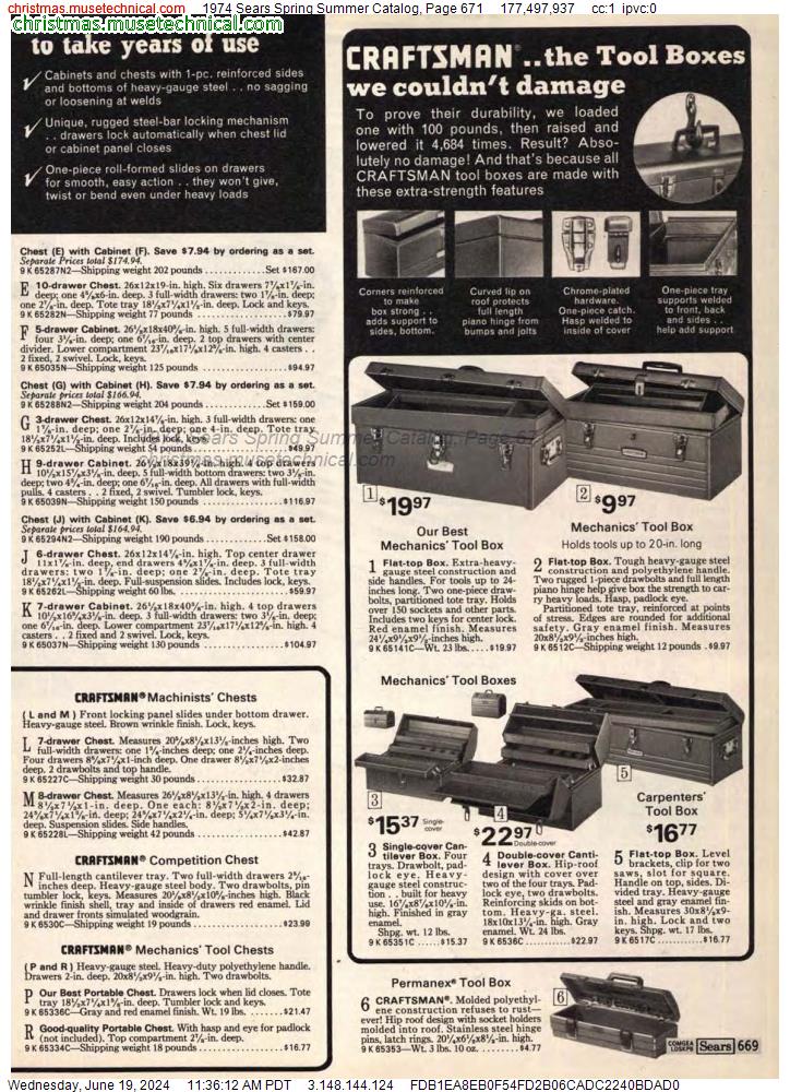 1974 Sears Spring Summer Catalog, Page 671