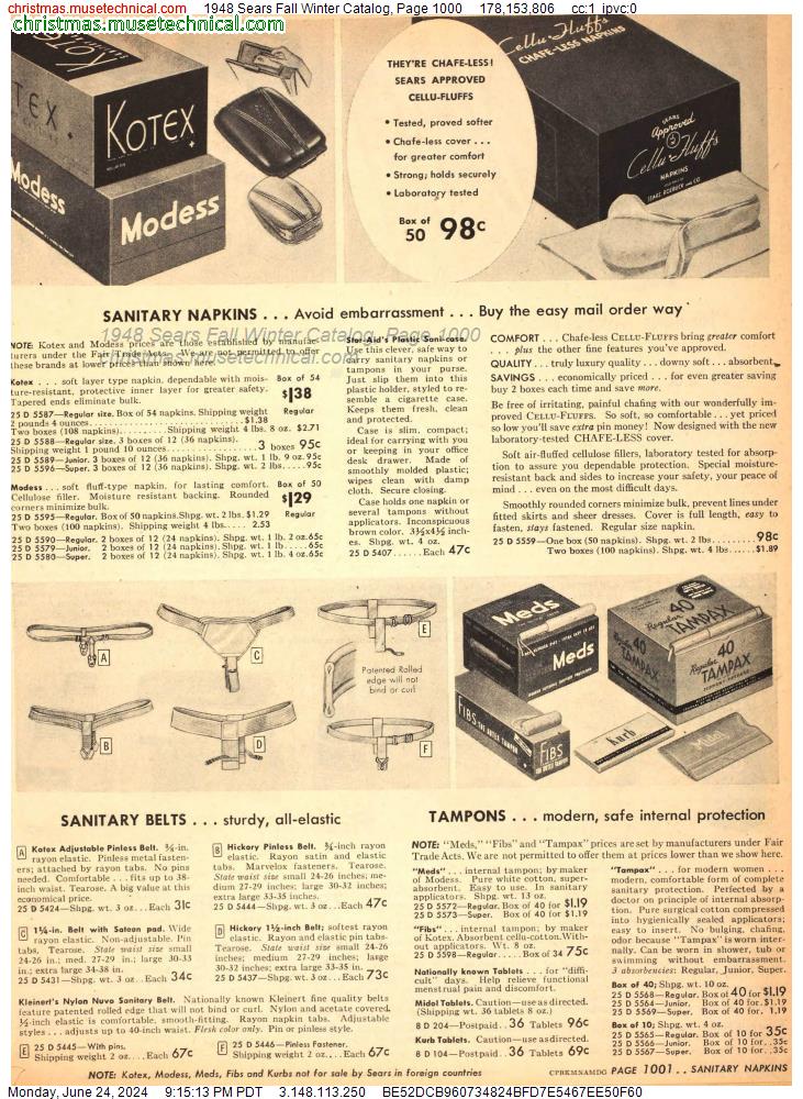 1948 Sears Fall Winter Catalog, Page 1000