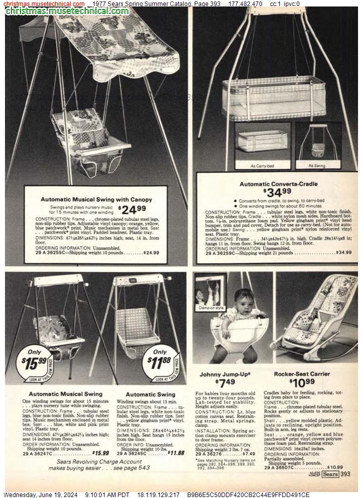 1977 Sears Spring Summer Catalog, Page 393