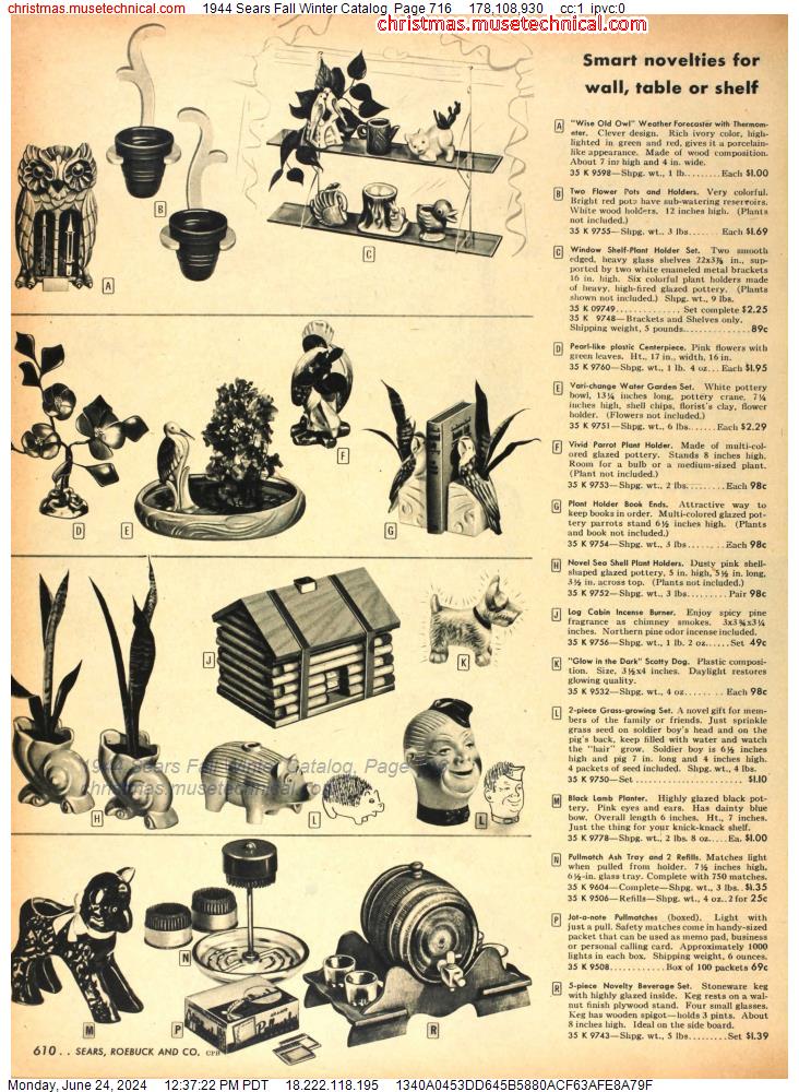 1944 Sears Fall Winter Catalog, Page 716