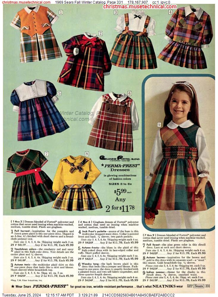 1969 Sears Fall Winter Catalog, Page 331