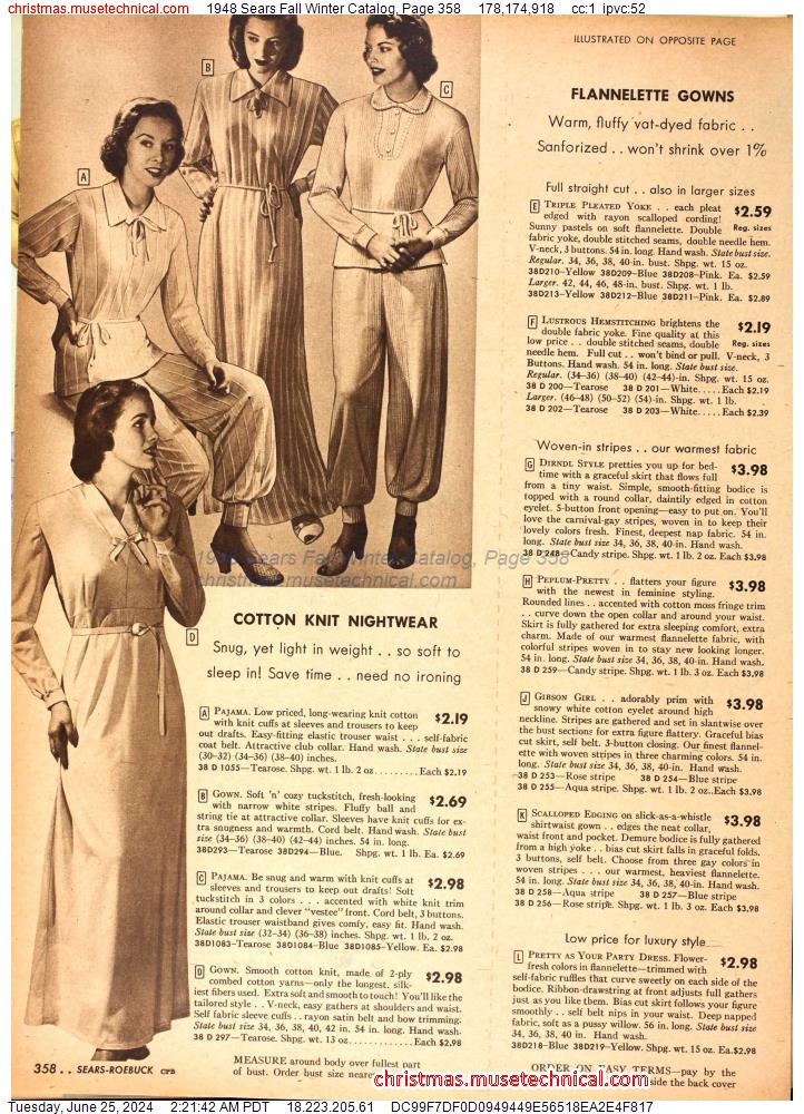 1948 Sears Fall Winter Catalog, Page 358