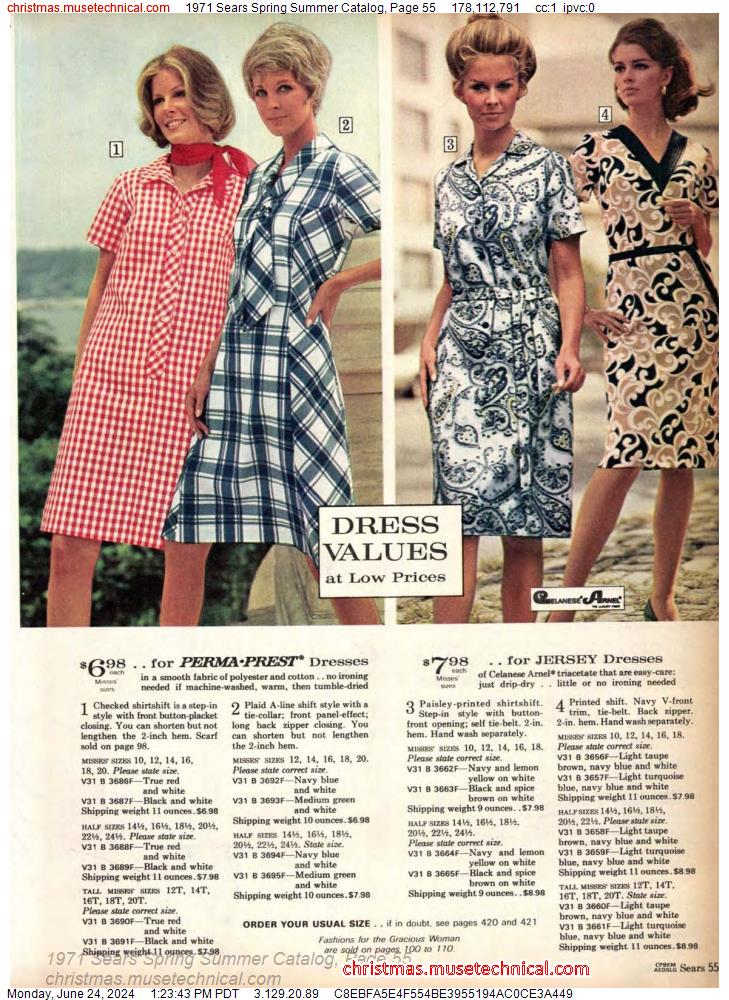 1971 Sears Spring Summer Catalog, Page 55