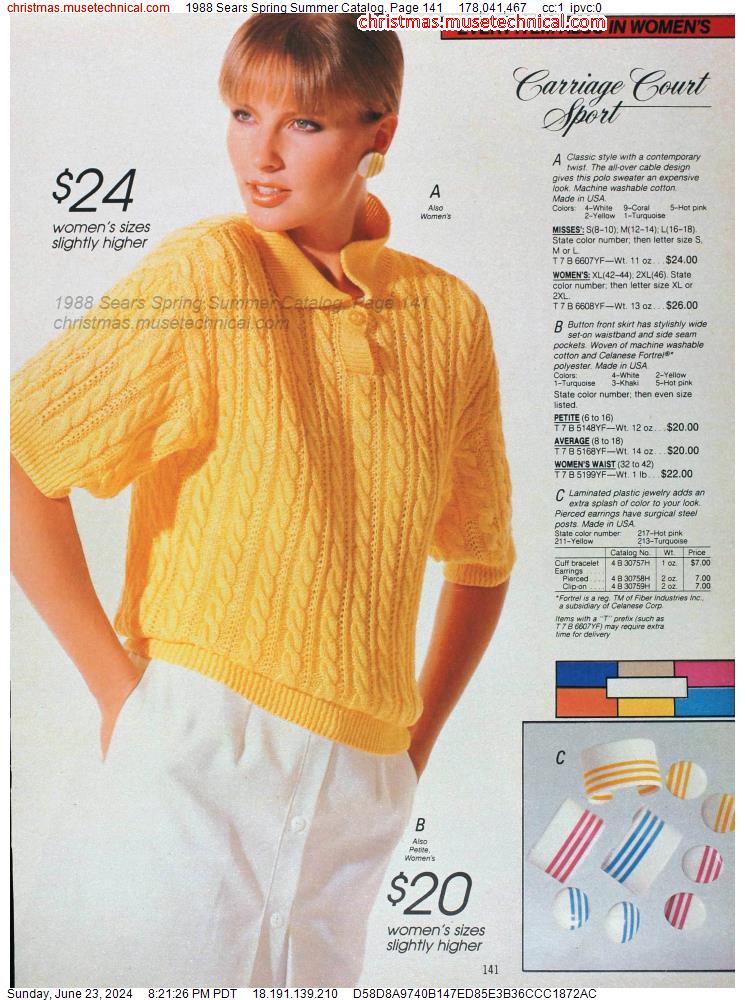 1988 Sears Spring Summer Catalog, Page 141