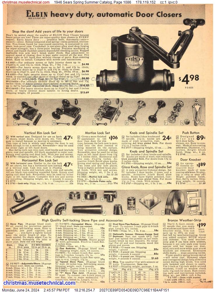 1946 Sears Spring Summer Catalog, Page 1086