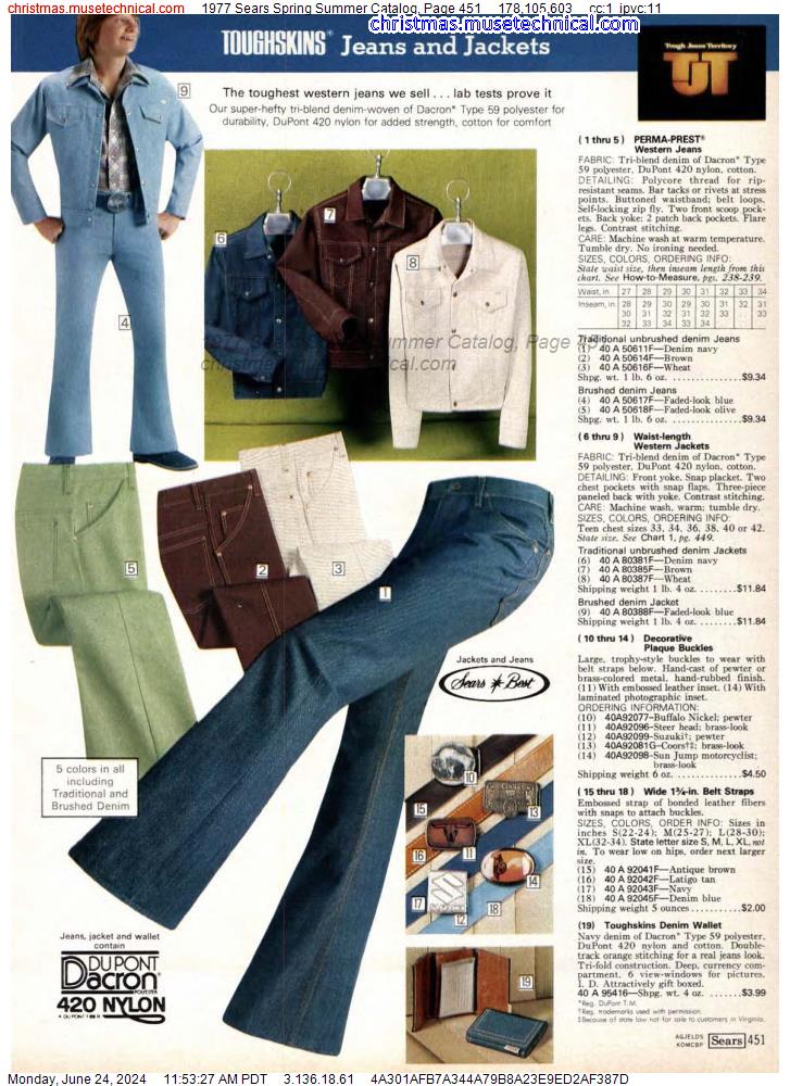 1977 Sears Spring Summer Catalog, Page 451