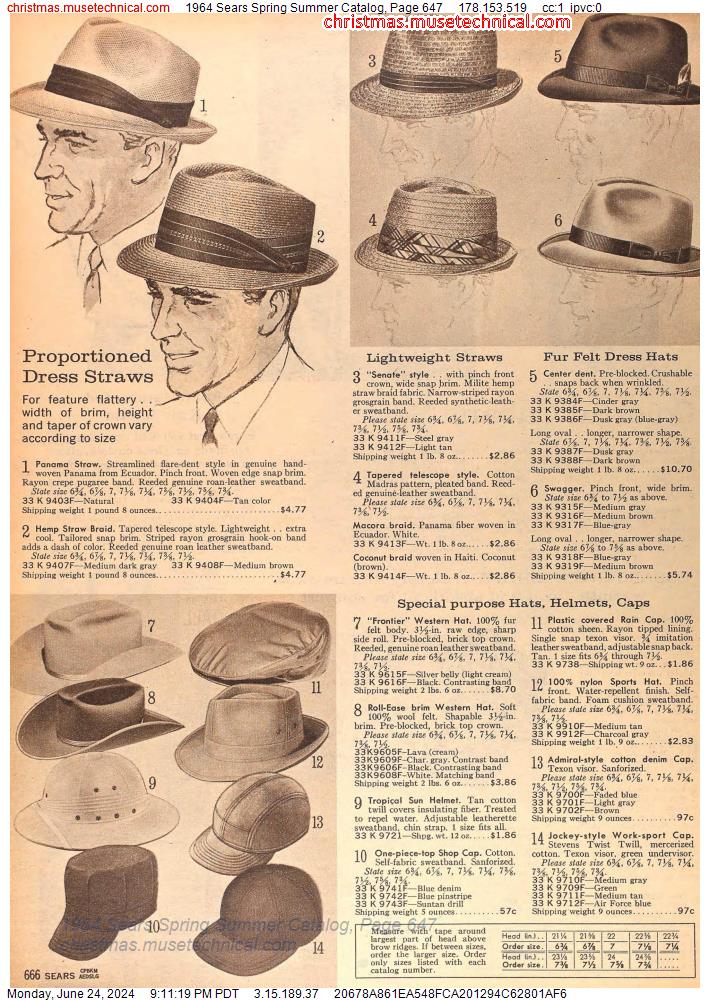 1964 Sears Spring Summer Catalog, Page 647