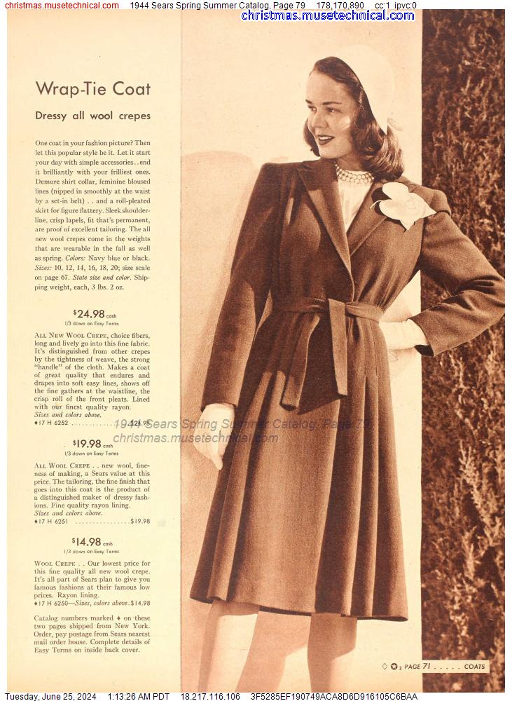 1944 Sears Spring Summer Catalog, Page 79