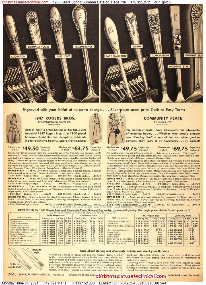 1950 Sears Spring Summer Catalog, Page 716