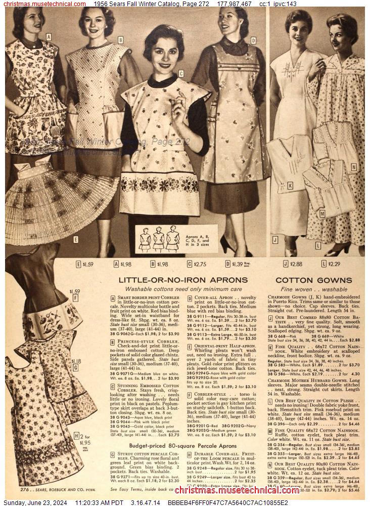 1956 Sears Fall Winter Catalog, Page 272