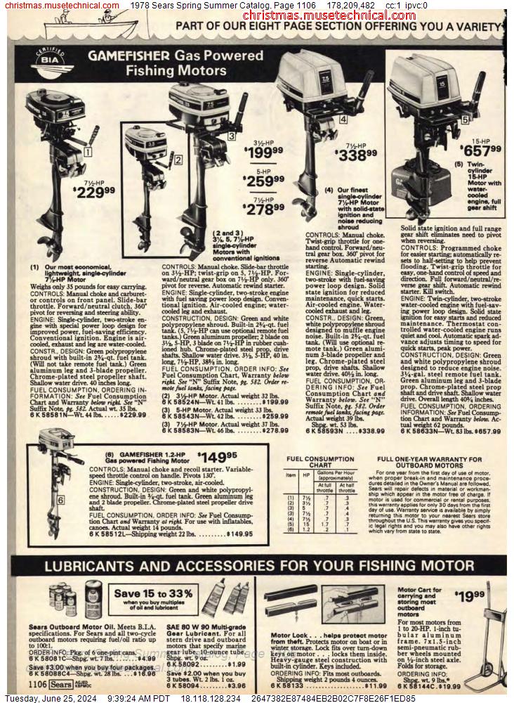 1978 Sears Spring Summer Catalog, Page 1106