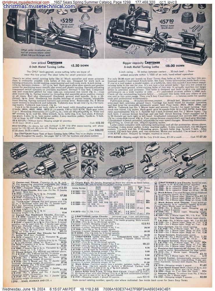 1957 Sears Spring Summer Catalog, Page 1298