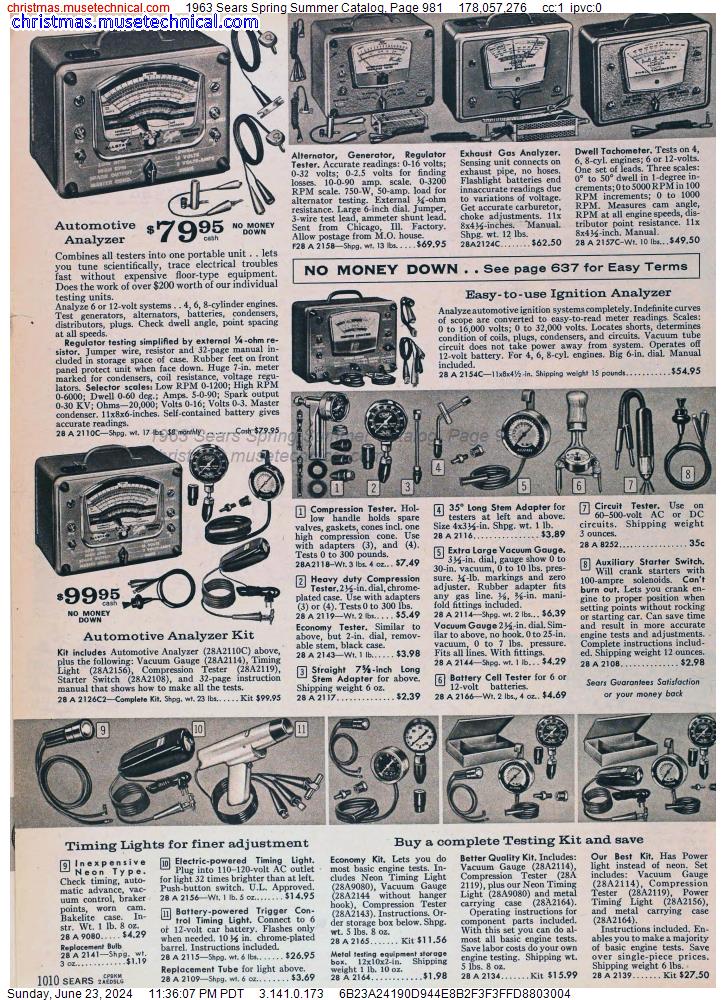 1963 Sears Spring Summer Catalog, Page 981
