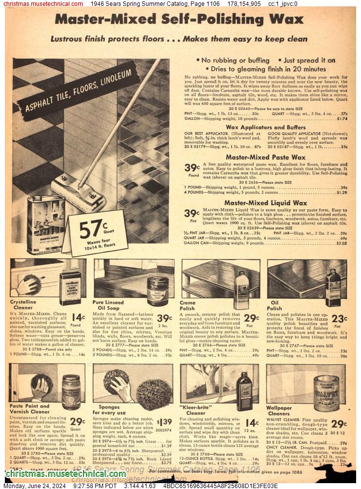 1946 Sears Spring Summer Catalog, Page 1106