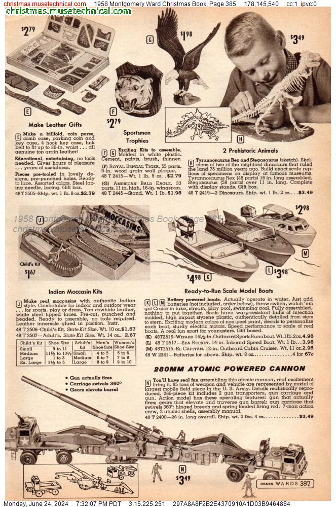 1958 Montgomery Ward Christmas Book, Page 385