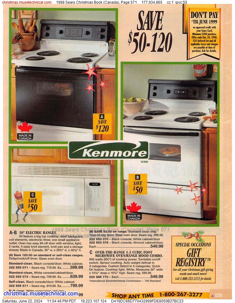 1998 Sears Christmas Book (Canada), Page 571