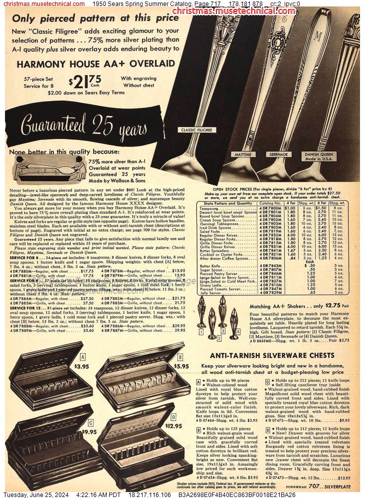 1950 Sears Spring Summer Catalog, Page 717