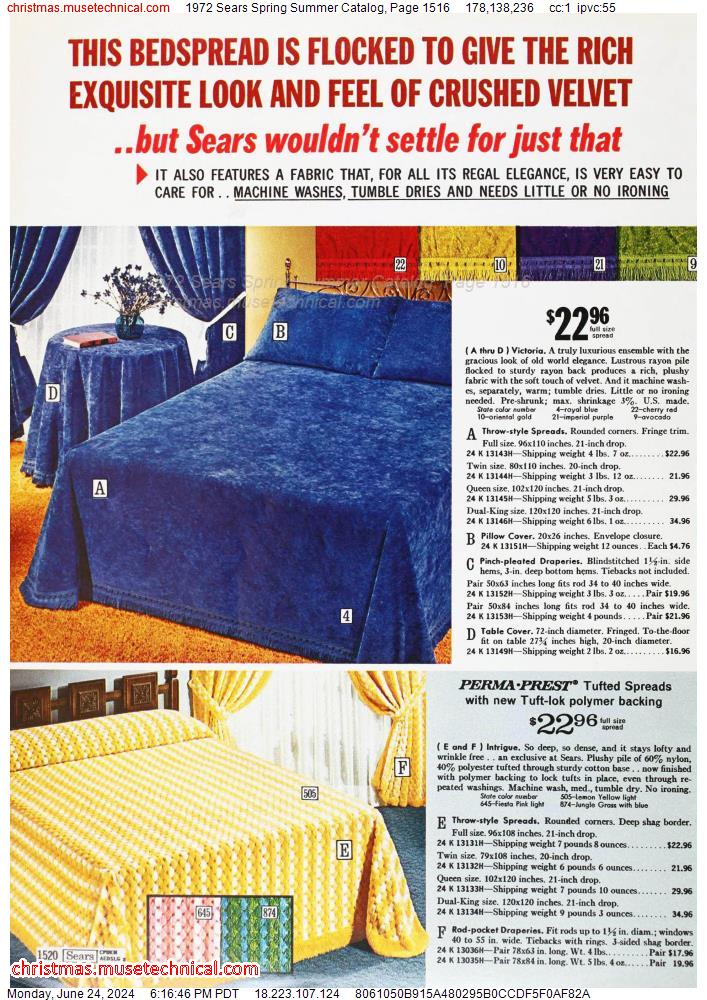 1972 Sears Spring Summer Catalog, Page 1516