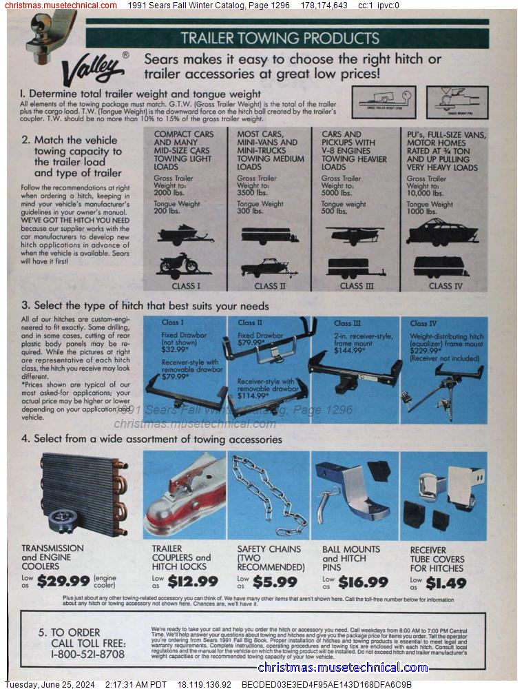 1991 Sears Fall Winter Catalog, Page 1296