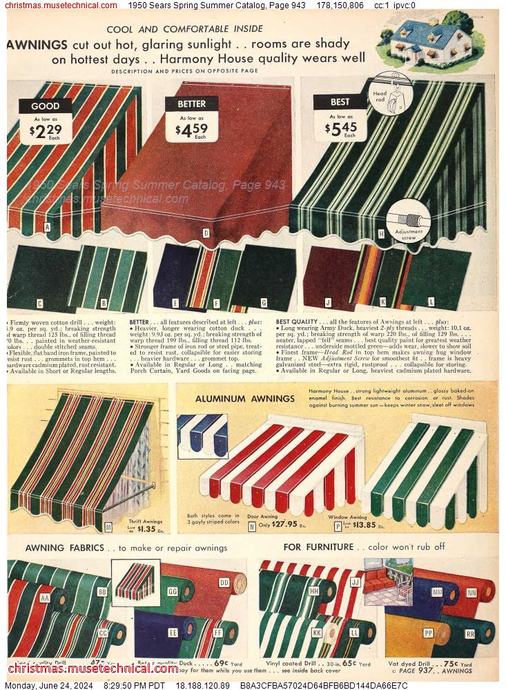 1950 Sears Spring Summer Catalog, Page 943
